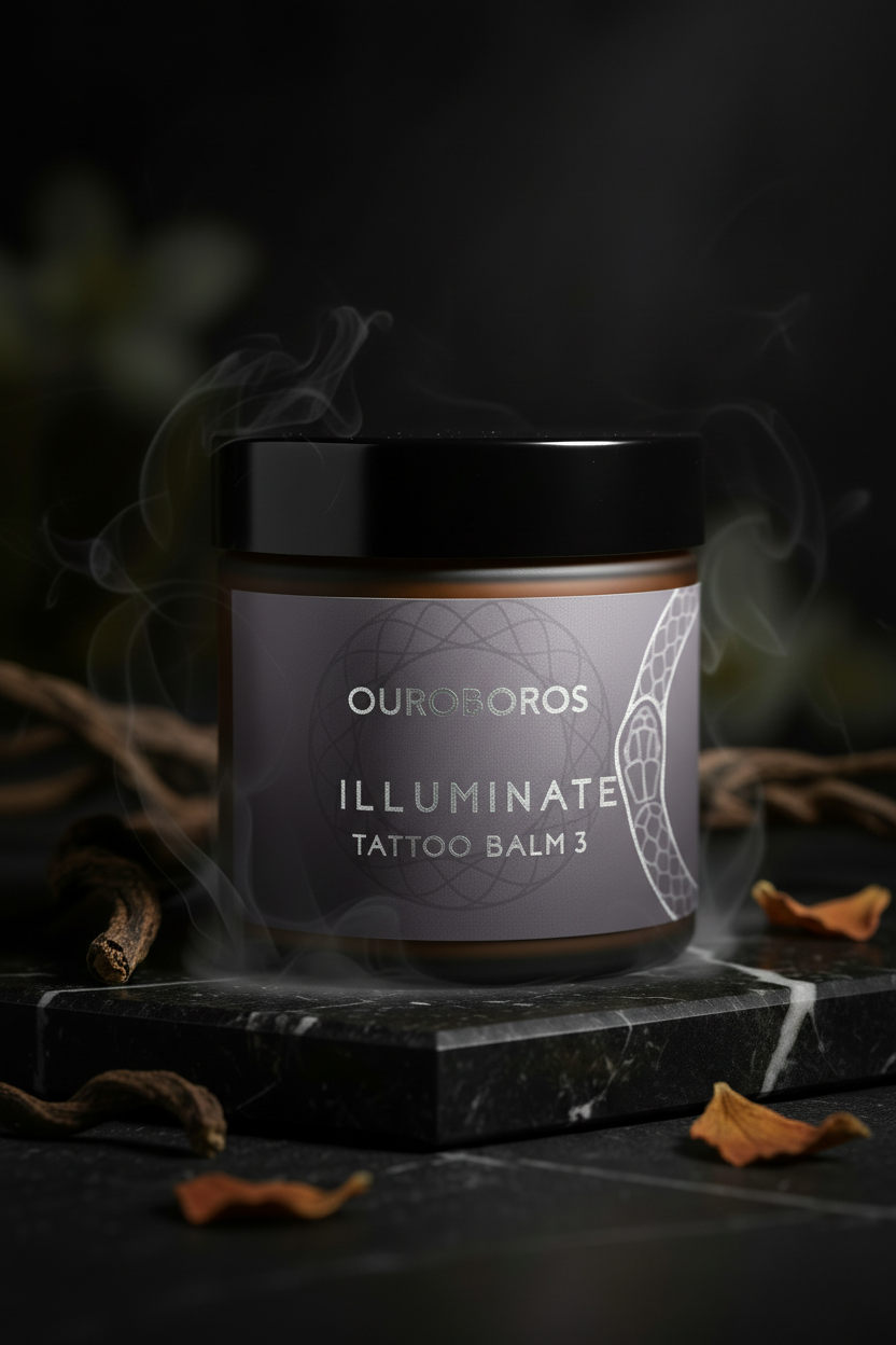 Ouroboros Illuminate Tattoo Balm 3 - Frosted Jar